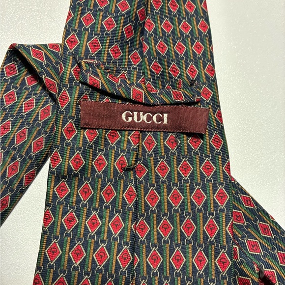 Gucci vintage Patterned Men's Tie - Picture 2 of 7